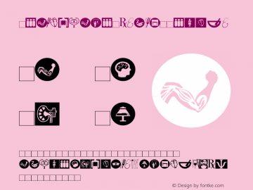 HealthcareSymbols Medium Version 1.00 Font Sample