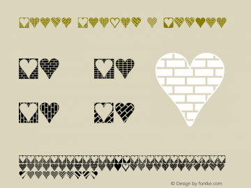 Heart Things 3 Normal 1.0 - January 2008 - freeware font图片样张