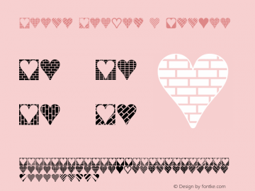 Heart Things 3 Normal 1.0 - January 2008 - freeware font Font Sample