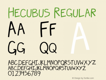 Hecubus Regular Hecubus Font Sample