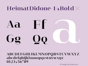 HeimatDidone-14Bold ☞ Version 1.000;PS 001.000;hotconv 1.0.70;makeotf.lib2.5.58329;com.myfonts.easy.atlas-font-foundry.heimat-didone.14-bold.wfkit2.version.4k6B Font Sample