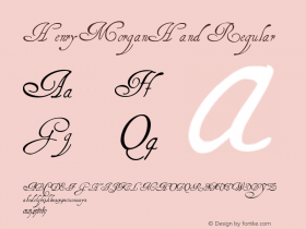 HenryMorganHand Regular 1.0 2004-11-08 Font Sample