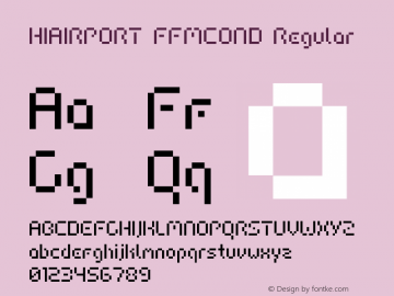 HIAIRPORT FFMCOND Regular Macromedia Fontographer 4.1.5 06.07.2000 Font Sample
