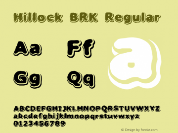 Hillock BRK Regular Version 1.22图片样张