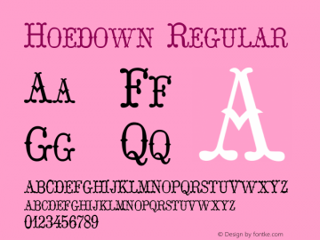 Hoedown Regular 001.034图片样张