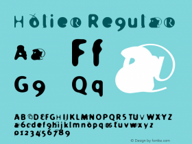 Holier Regular Macromedia Fontographer 4.1.5 13/09/02 Font Sample