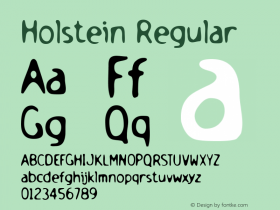 Holstein Regular Macromedia Fontographer 4.1.5 6/14/98 Font Sample