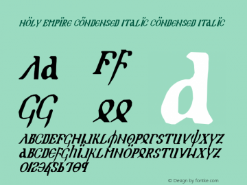 Holy Empire Condensed Italic Condensed Italic 2图片样张