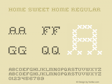 Home Sweet Home Regular Version 3.101 Font Sample