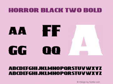 Horror Black Two Bold Version 1.00 February 1, 2015, initial release图片样张