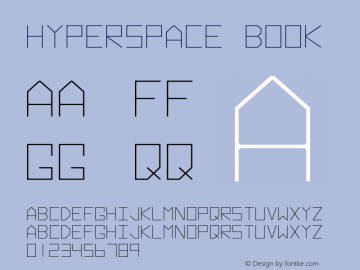 Hyperspace Book Version 1.00 May 2, 2012, in Font Sample