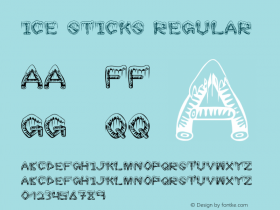 ice sticks Regular Version 1.0 Font Sample