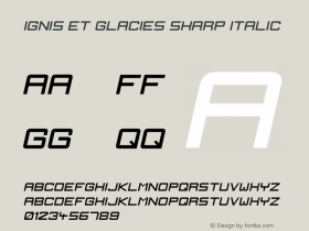 Ignis et Glacies Sharp Italic Version 1.10 October 11, 2006, initial release图片样张