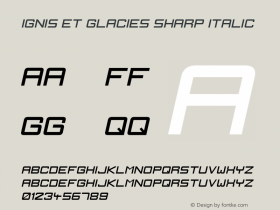 Ignis et Glacies Sharp Italic Version 1.10 October 11, 2006, initial release Font Sample