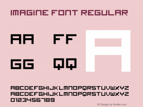 imagine font Regular Version 1.0图片样张