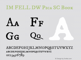 IM FELL DW Pica SC Book Version 3.00图片样张