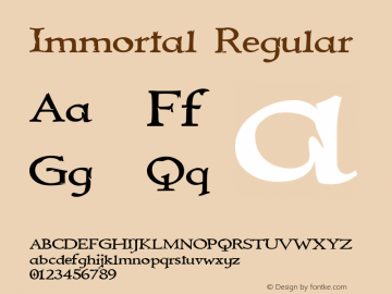 Immortal Regular 1.0图片样张