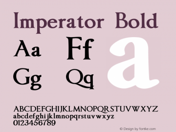 Imperator Bold Version 1.00图片样张