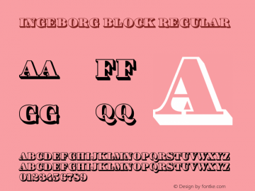 Ingeborg Block Regular Version 2.004 Font Sample