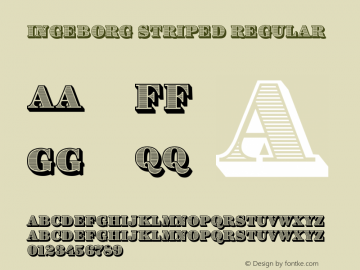 Ingeborg Striped Regular Version 2.004 Font Sample
