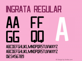 Ingrata Regular Version 1.0图片样张