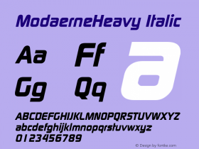 ModaerneHeavy Italic The IMSI MasterFonts Collection, tm 1995 IMSI Font Sample