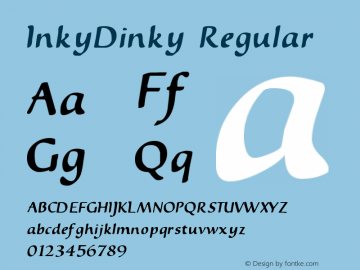 InkyDinky Regular 1.0  07.10.99 Font Sample