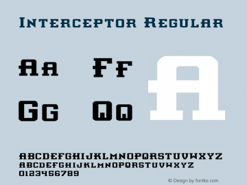 Interceptor Regular 1 Font Sample