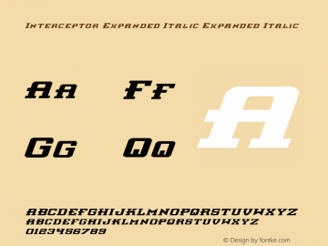 Interceptor Expanded Italic Expanded Italic 1图片样张