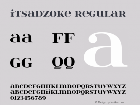 itsadzoke Regular Version 0.46 Font Sample