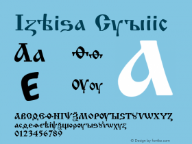 Izhitsa Cyrillic 001.000 Font Sample