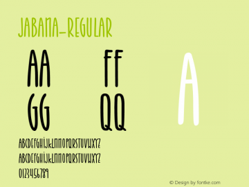 Jabana-Regular ☞ Version 1.001;com.myfonts.nils-types.jabana.regular.wfkit2.47Y8 Font Sample