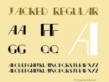 Jacked Regular Version 001.000 Font Sample