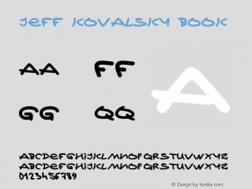 Jeff Kovalsky Book Version 2.0 Font Sample