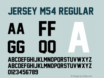 Jersey M54 Regular Version 1.01 June 21, 2010 Font Sample