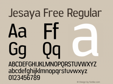 Jesaya Free Regular Version 1.000图片样张