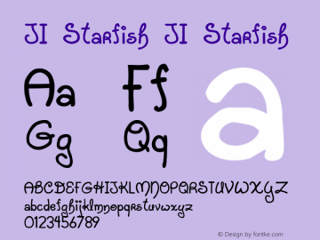 JI Starfish JI Starfish 001.000 Font Sample