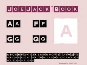 JoeJack Book Version Macromedia Fontograp图片样张