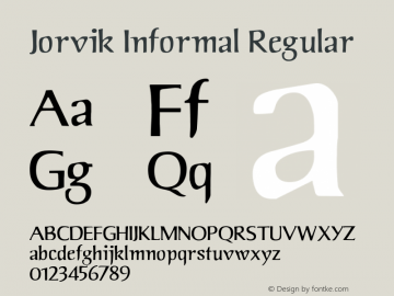 Jorvik Informal Regular 0.90图片样张