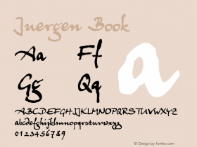 Juergen Book Version 1.1; 1999 Font Sample