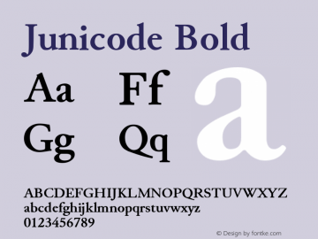 Junicode Bold Version 0.7.2 Font Sample