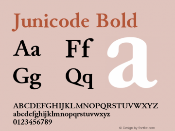 Junicode Bold Version 0.7.7 ; ttfautohint (v0.93) -l 20 -r 150 -G 200 -x 14 -w 