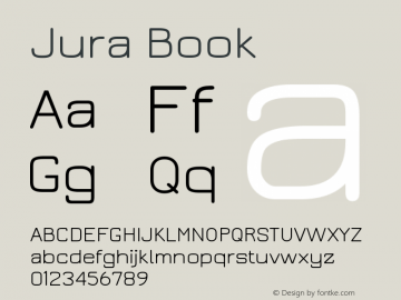 Jura Book Version 2.5 Font Sample