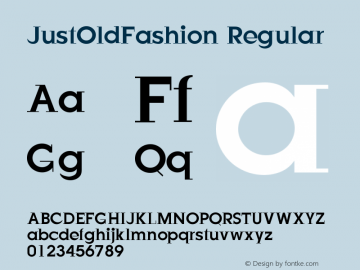 JustOldFashion Regular 1.0 2003-04-03图片样张