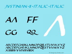 Justinian 2 Italic Italic 2 Font Sample