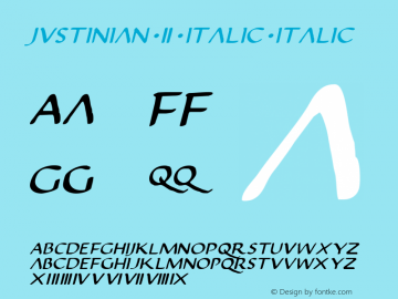 Justinian 2 Italic Italic 2图片样张