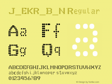 J_EKR_B_N Regular Version 1.0 Font Sample