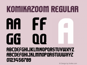 Komikazoom Regular 1.0; Font Sample
