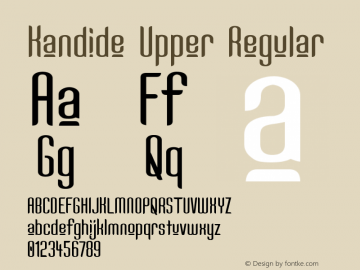 Kandide Upper Regular 1.0图片样张