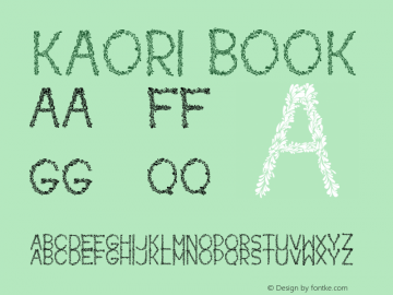 Kaori Book Version OTF 1.000;PS 001.001图片样张